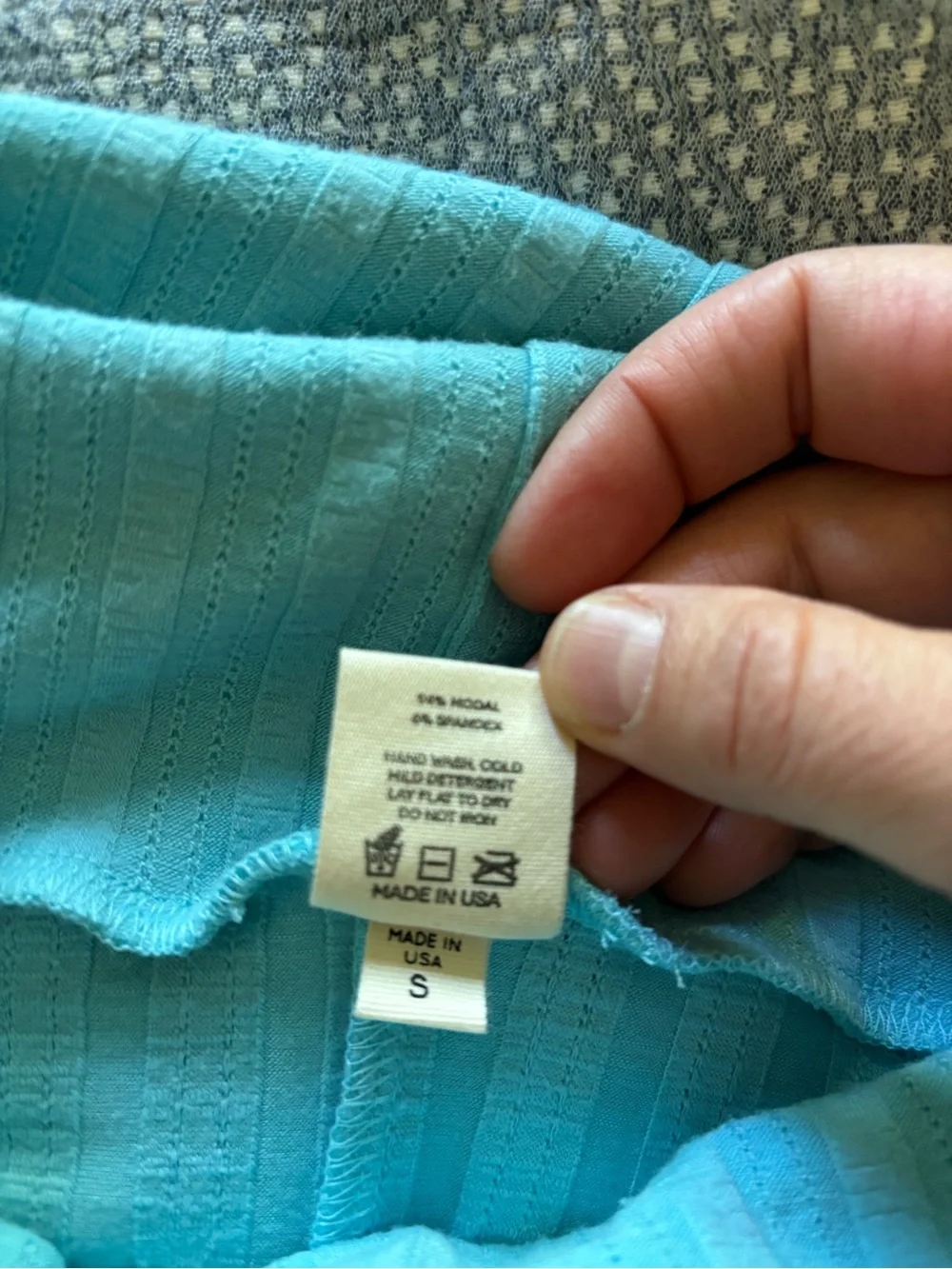 NWT Temple Ro knit turquoise maxi skirt with fold-over waist